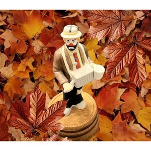 Emmett Kelly Jr Flambro Circus Clown Music Box Musical Figurine Collectible VTG